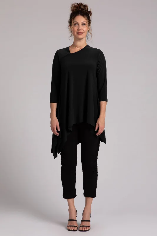 Discount Price Flounce Boomerang Tunic | Black