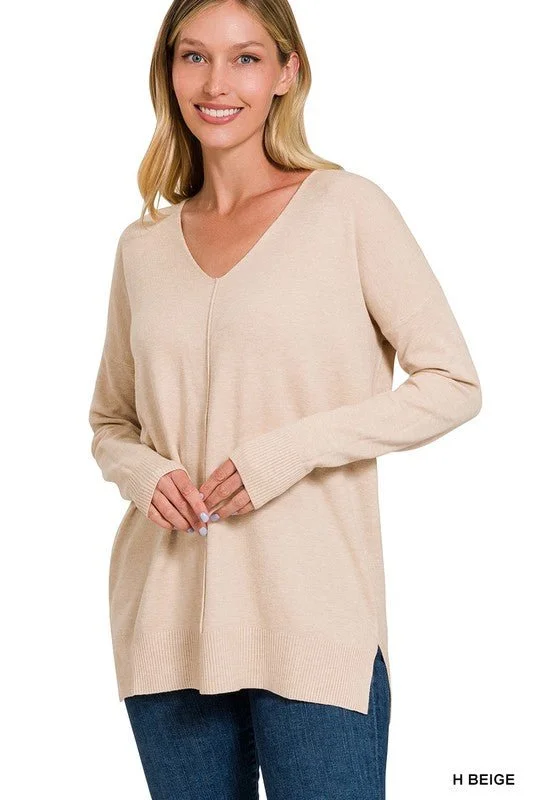 Sale On Clothing Front Seam Knit Top