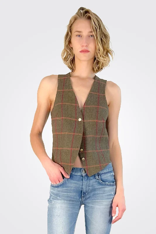 Women's Professional Outfit Smart Vest - British Herringbone