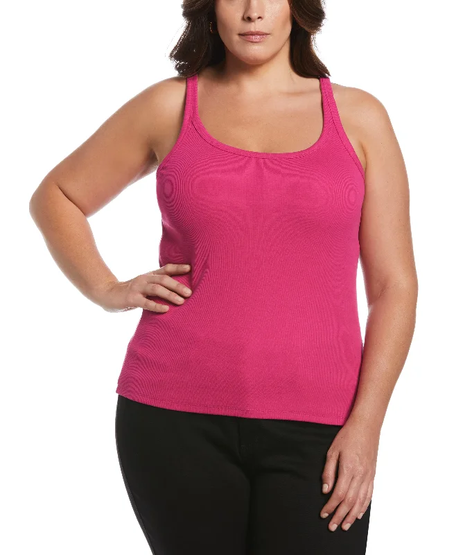 Casual Chic Clothing Plus Size Ribbed Tank Top