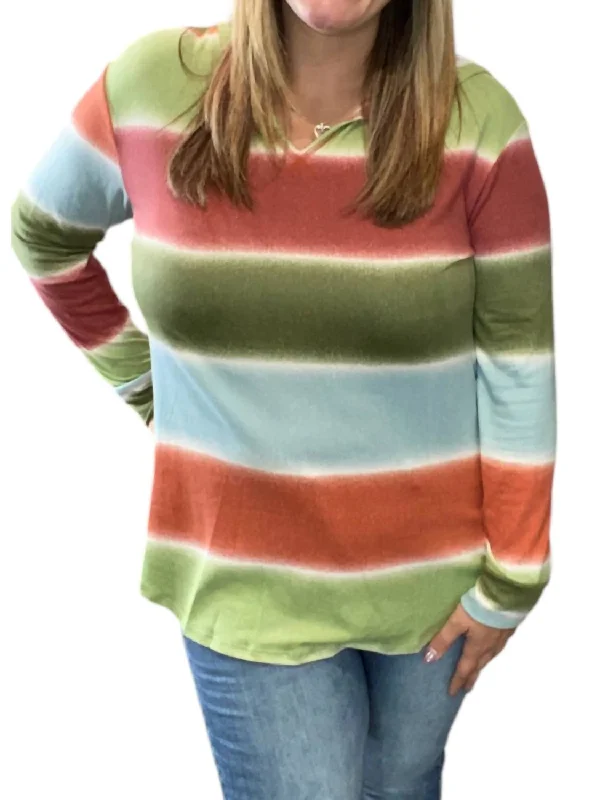 Flash Sales This Week Striped Hoodie In Multi Color