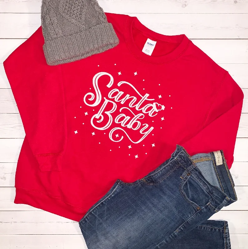 Women's Professional Garments Santa Baby Red Sweatshirt