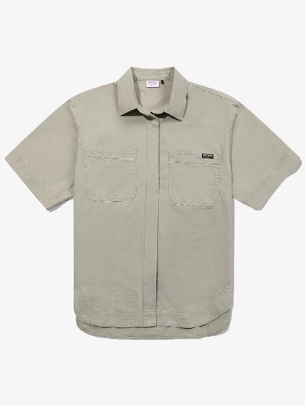 Casual Chic Clothing HYC Utility Short Sleeve Shirt - Plaza Taupe