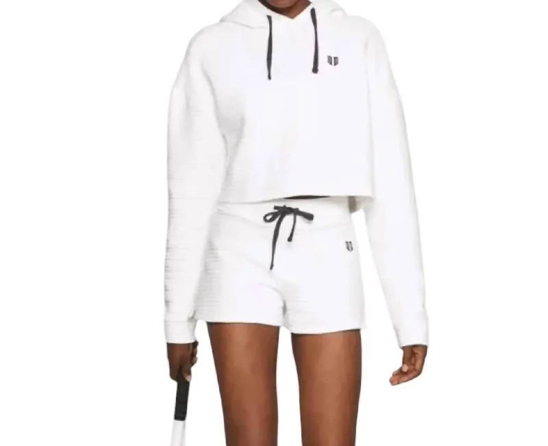 Day To Night Styles Speedwalk Pullover Hoodie In White