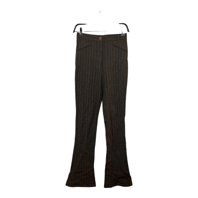 Women's Holiday Attire Acne Studios/Bottoms/34/Wool/BRW/STRIPED TROUSER