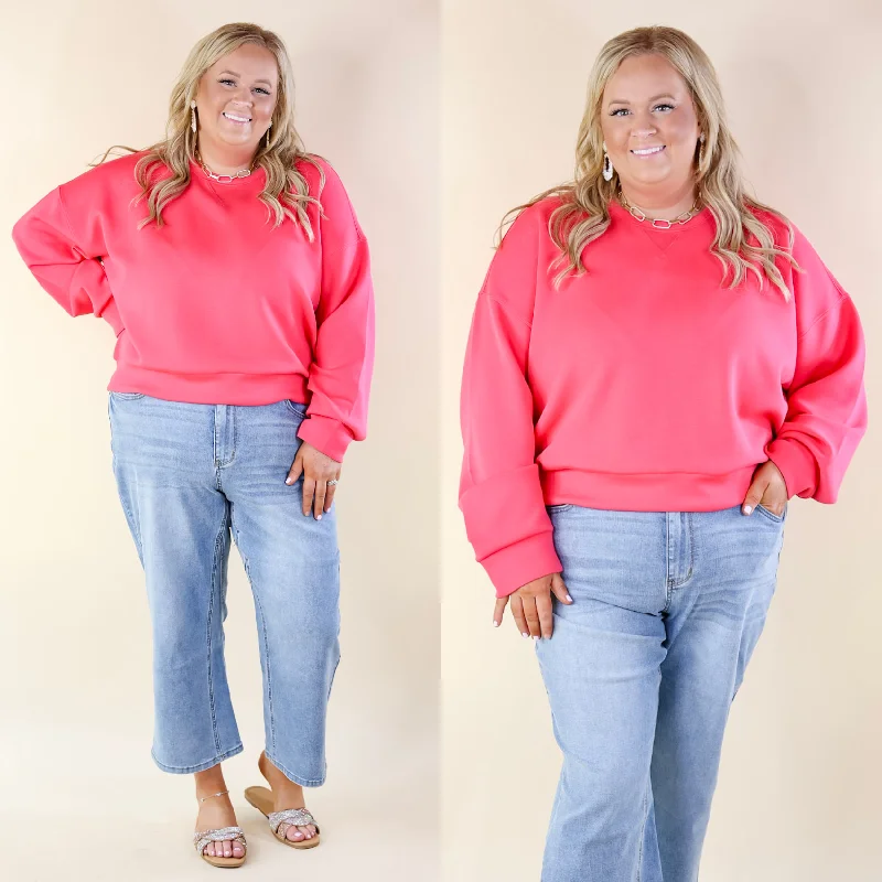 Timeless Women's Garments SPANX | AirEssentials Crew Neck Pullover in Cerise Pink