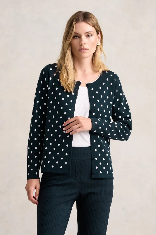 Women's Work Apparel Jacquard Cotton Cardigan