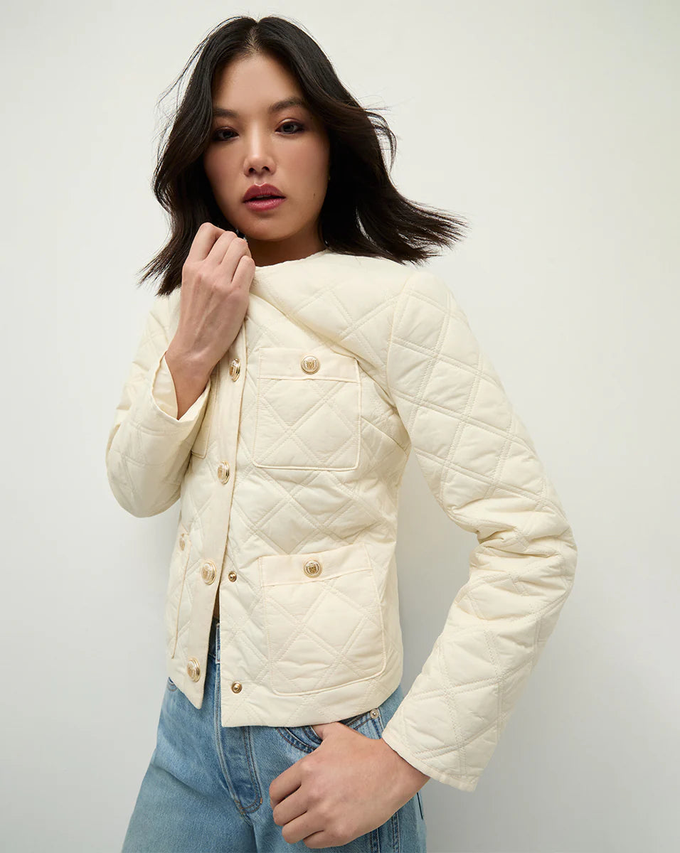 Seasonal Sale Shalia Quilted Jacket - Ivory