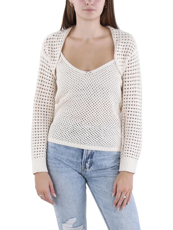 Chic And Comfortable Sammy Womens Crochet Shrug Pullover Top