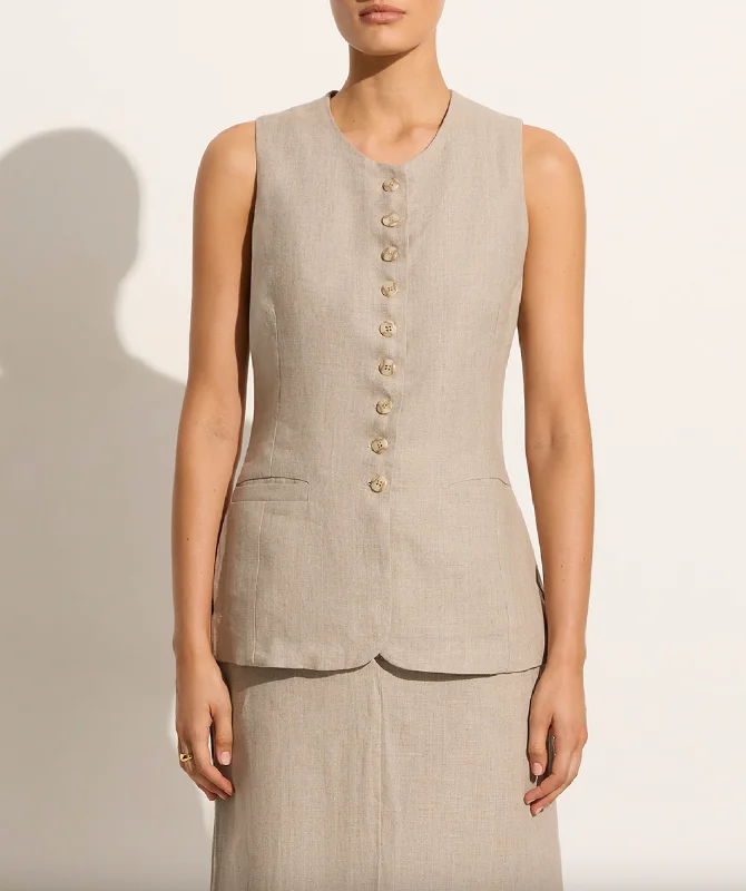 Sale Clothes Online Domenico Vest - Natural