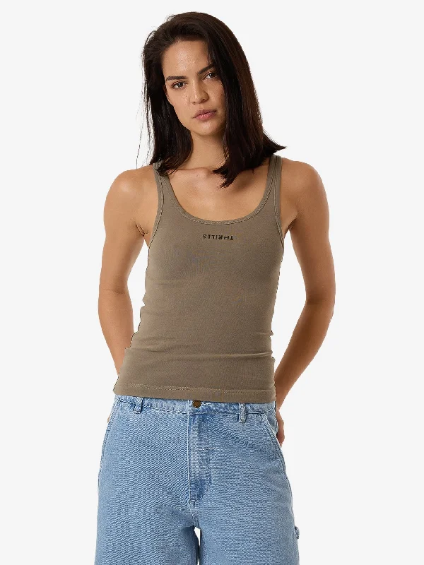 Timeless Women's Garments Minimal Thrills Scoop Tank - Brindle