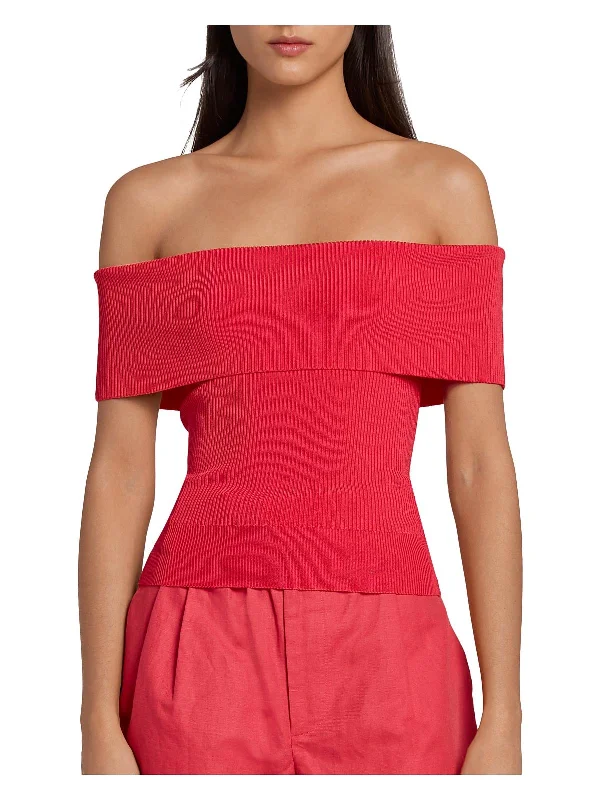 Flash Sales This Week Womens Ribbed Sleeveless Off The Shoulder