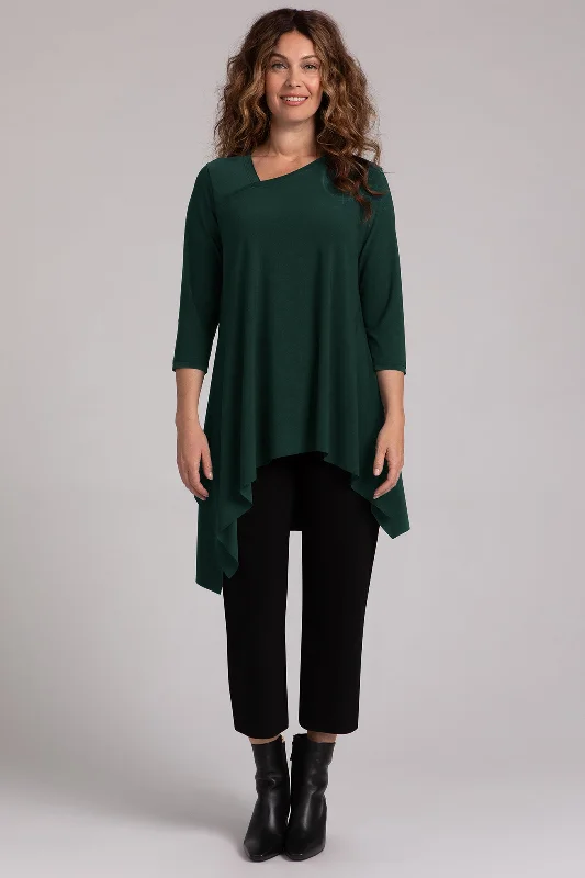 Sale Clearance Flounce Boomerang Tunic | Evergreen