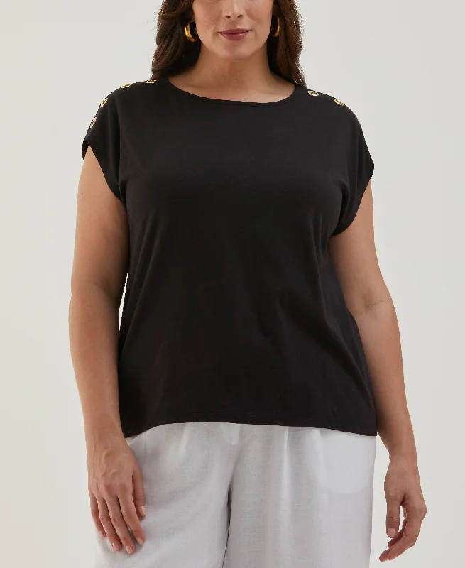 Chic Outfits Plus Size Rivet Detail Tank Top