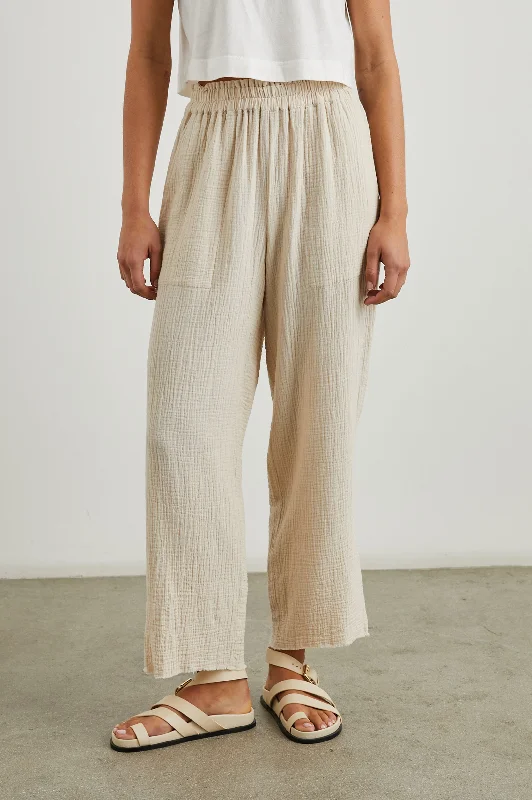 Women's Vacation Garments LEON CROP PANT - FLAX