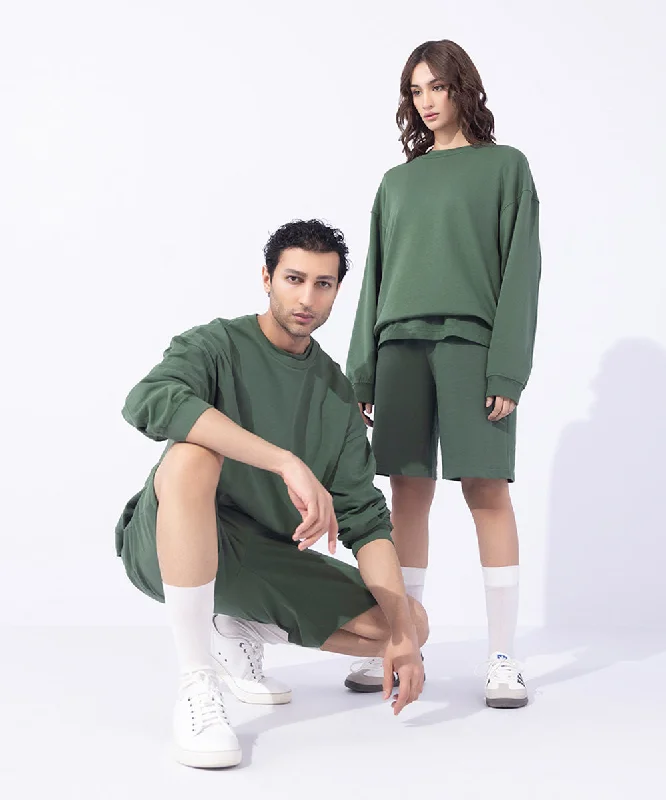 Versatile Outfits Unisex Sweatshirt With Rubber Tag