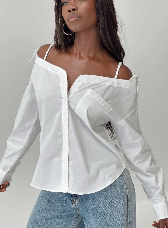 Women's Party Outfit Harkley Long Sleeve Top White