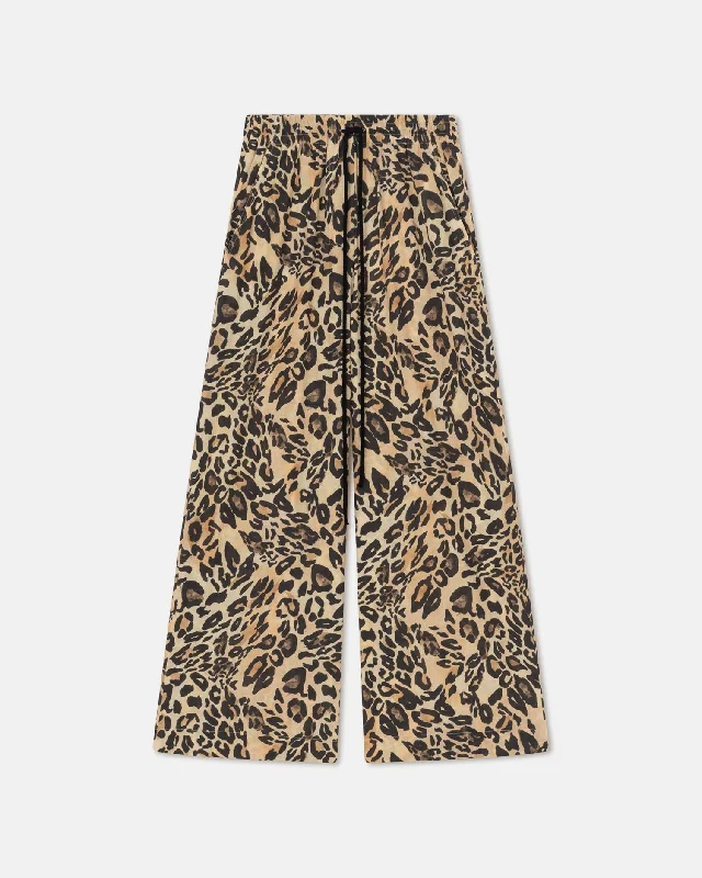 Flash Discount Kyler - Printed Cotton-Voile Pants - Leopard