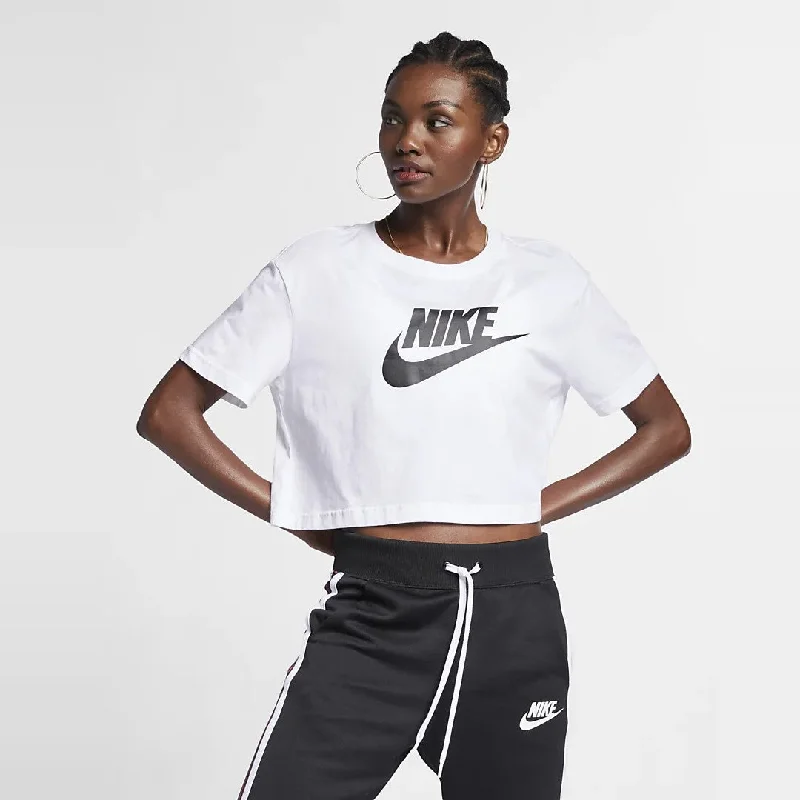 Urban Femme Streetwear Cropped Logo T-Shirt (White)