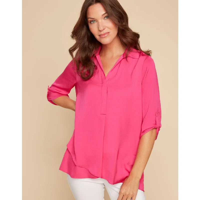 Women's Fashion Essentials Renuar Airflow Long Sleeve Blouse - Watermelon