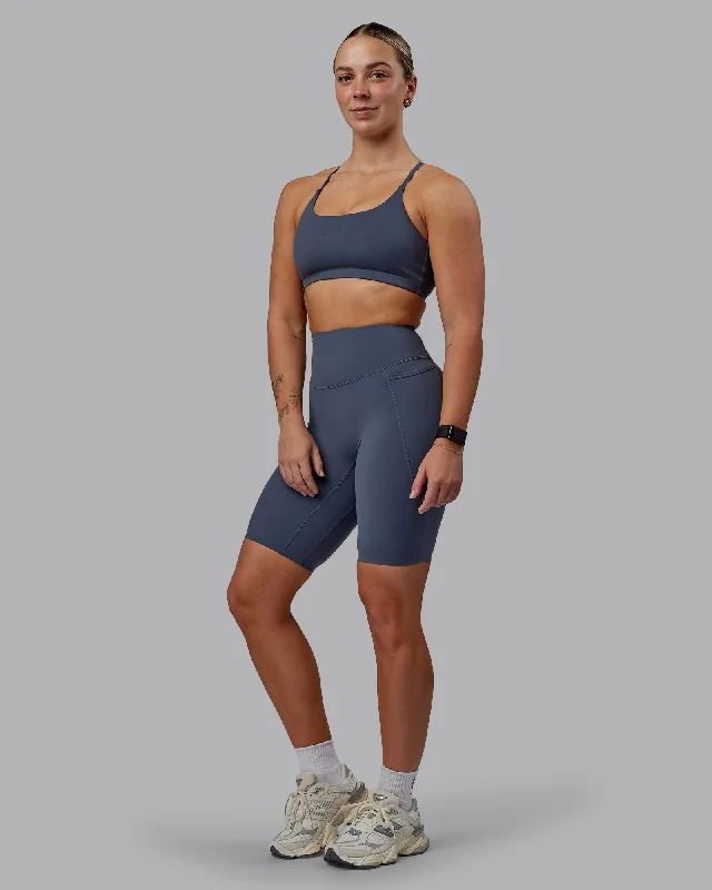 Women's Comfortable Apparel Elixir Bike Shorts With Pockets - Turbulence