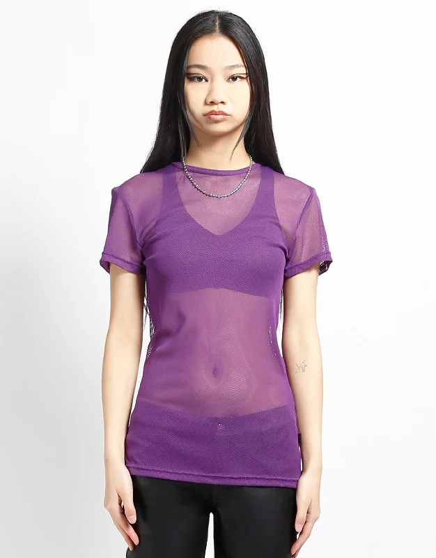 Everyday Fashion SHORT SLEEVE FISHNET PURPLE