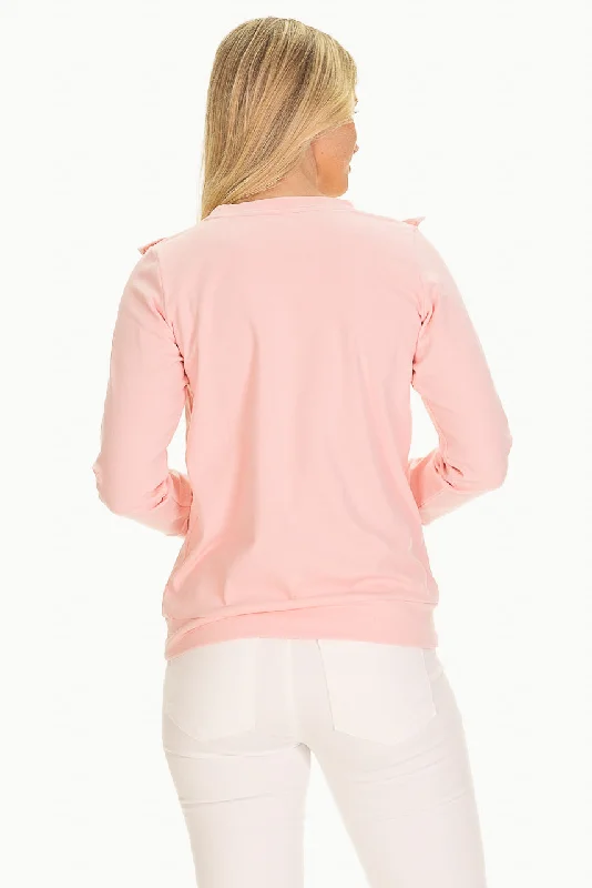 Women's Comfortable Lounge Garments The Rue Pullover in SuperSoft BonBon Pink