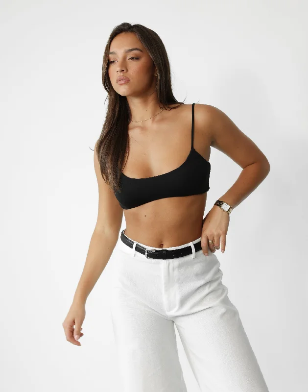 Clothes Of Woman Stamina Crop Top (Black)