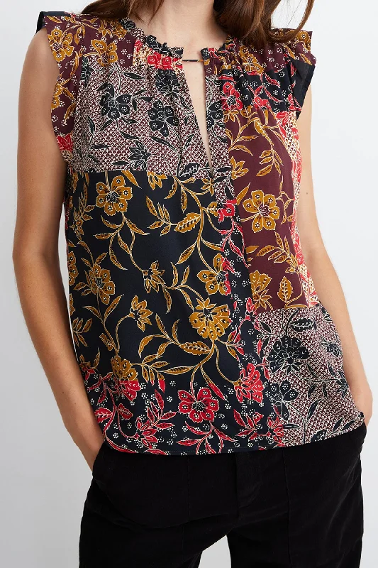 Women's Holiday Outfit ROSETTA PRINTED BLOUSE