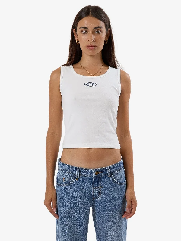 Comfortable Women's Apparel Shadow Y2K Tank - Dirty White