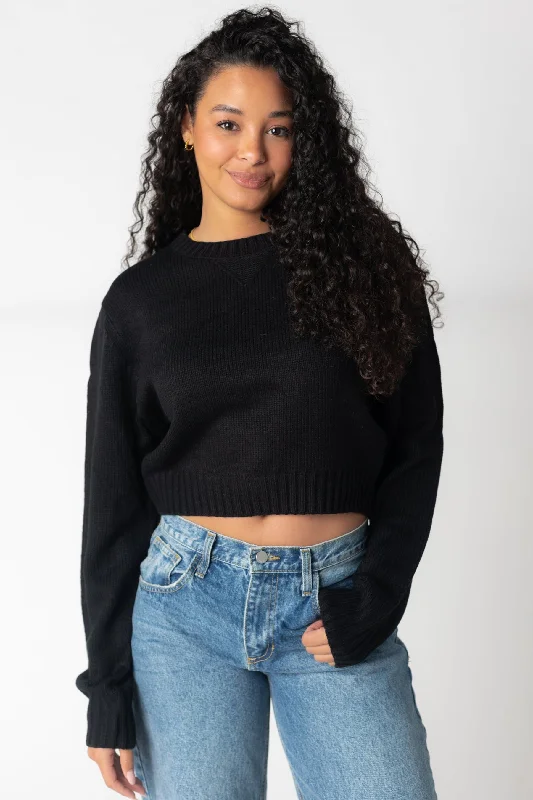 Chic & Cozy Apparel Rosie Crop Sweater - Black