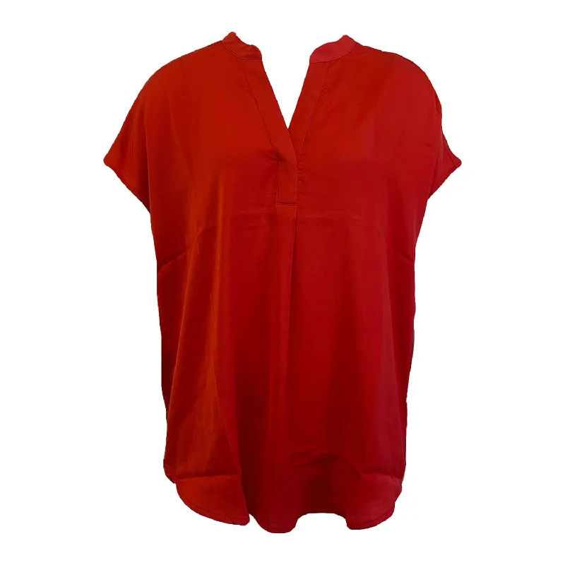 Casual Chic for Women Renuar Airflow Cap Sleeve Blouse - Scarlet