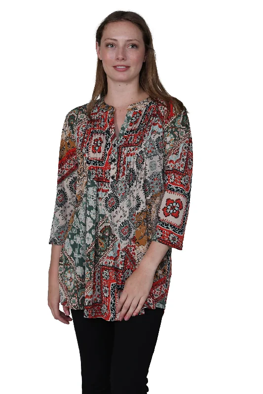 Sales Clothes La Cera Persian Paisley Print Tunic