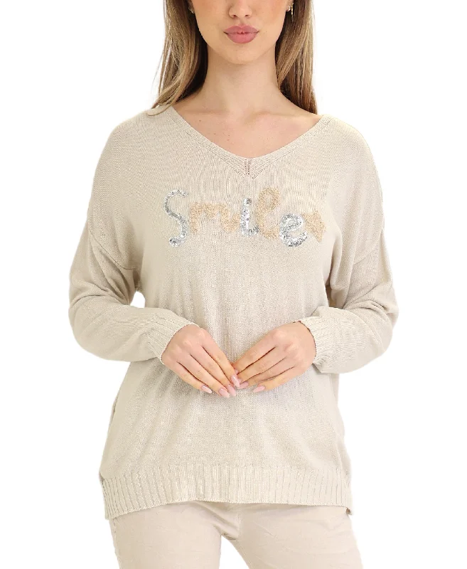 Women's Clothing for Every Season and Trend "Smile" Knit Top