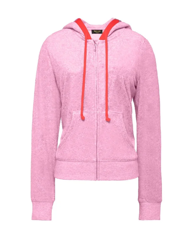 Women's Transitional Outfit Women's Bikini Microterry Robertson Hoodie In Pink