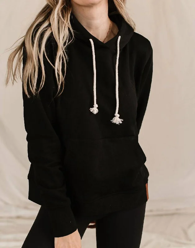 Women's Evening Outfit Staple Hoodie In Black