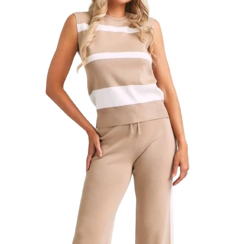 Women's Romantic Outfit Bliss Knit Top In Beige