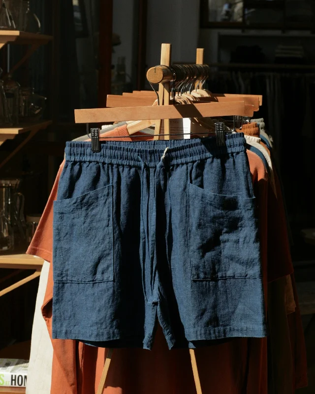 New Arrival Discounts Organic Indigo Hand-Dyed Hemp Shorts