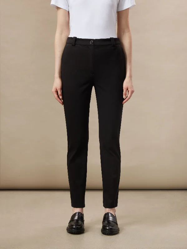 Women's High-Fashion Attire The Eleanor Slim Flex Pant in Black