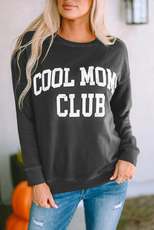 Sophisticated Style Gray COOL MOMS CLUB Drop Shoulder Sweatshirt