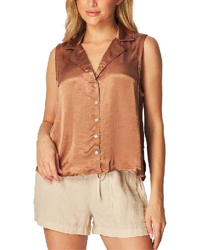 Clothes Sales Bella Dahl Sleeveless Notch Collar Shirt