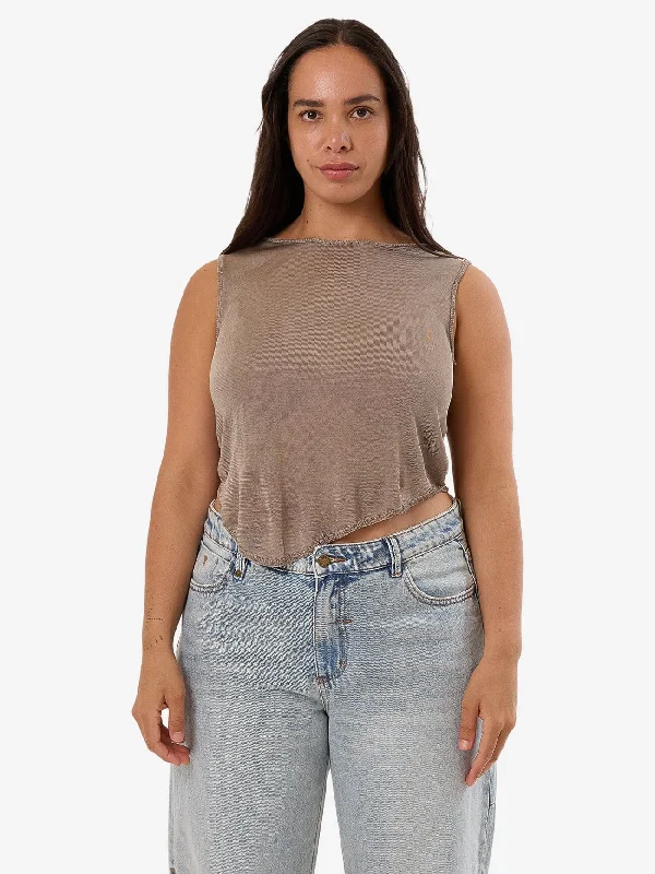 Women's Seasonal Apparel Anais Sheer Knit Tank - Fungi