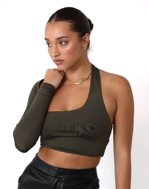 Exclusive Online Sale Ryleigh Crop Top (Burnt Olive)