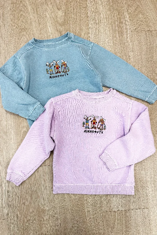 Relaxed Fashion Youth Minnesota Embroidered Sweatshirts - 2 Colors!