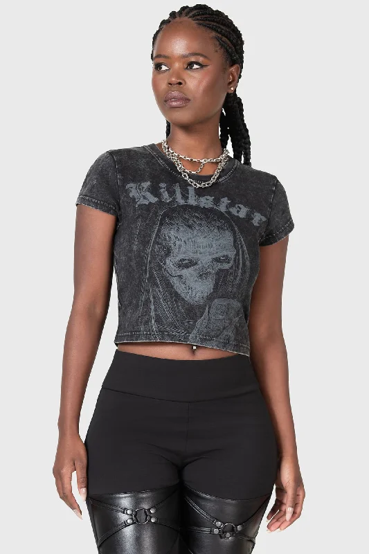 Women's Seasonal Garments Digi Death Shrunken T-Shirt