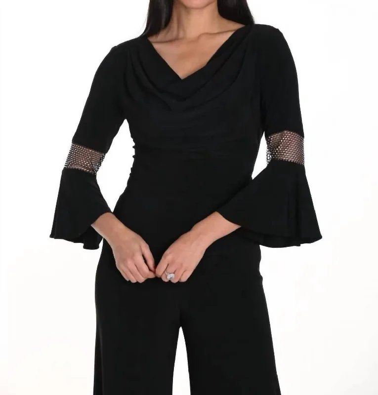 Women's Night-Out Outfit Knit Top In Black