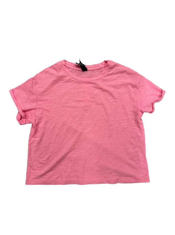 Clothes For Woman Women's Roll Short Sleeve Boxy Tee In Cotton Candy