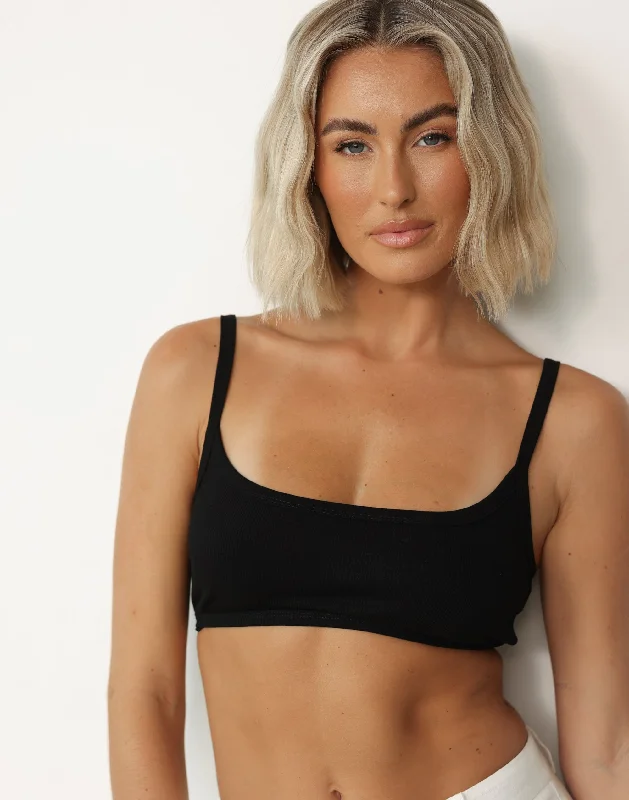 Clothes Woman Malina Crop Top (Black)