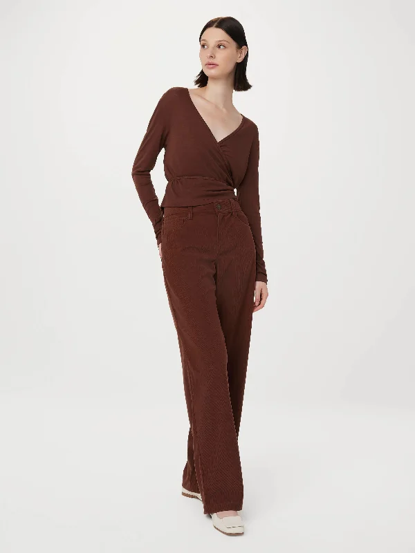 Women's Attire The Annie Corduroy Pant in Pinot Noir