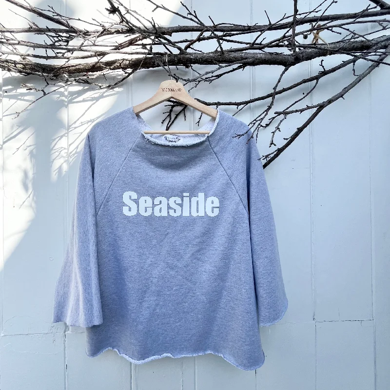 Latest Trends VH-1479 SEASIDE Raglan Heather Gray Sweatshirt